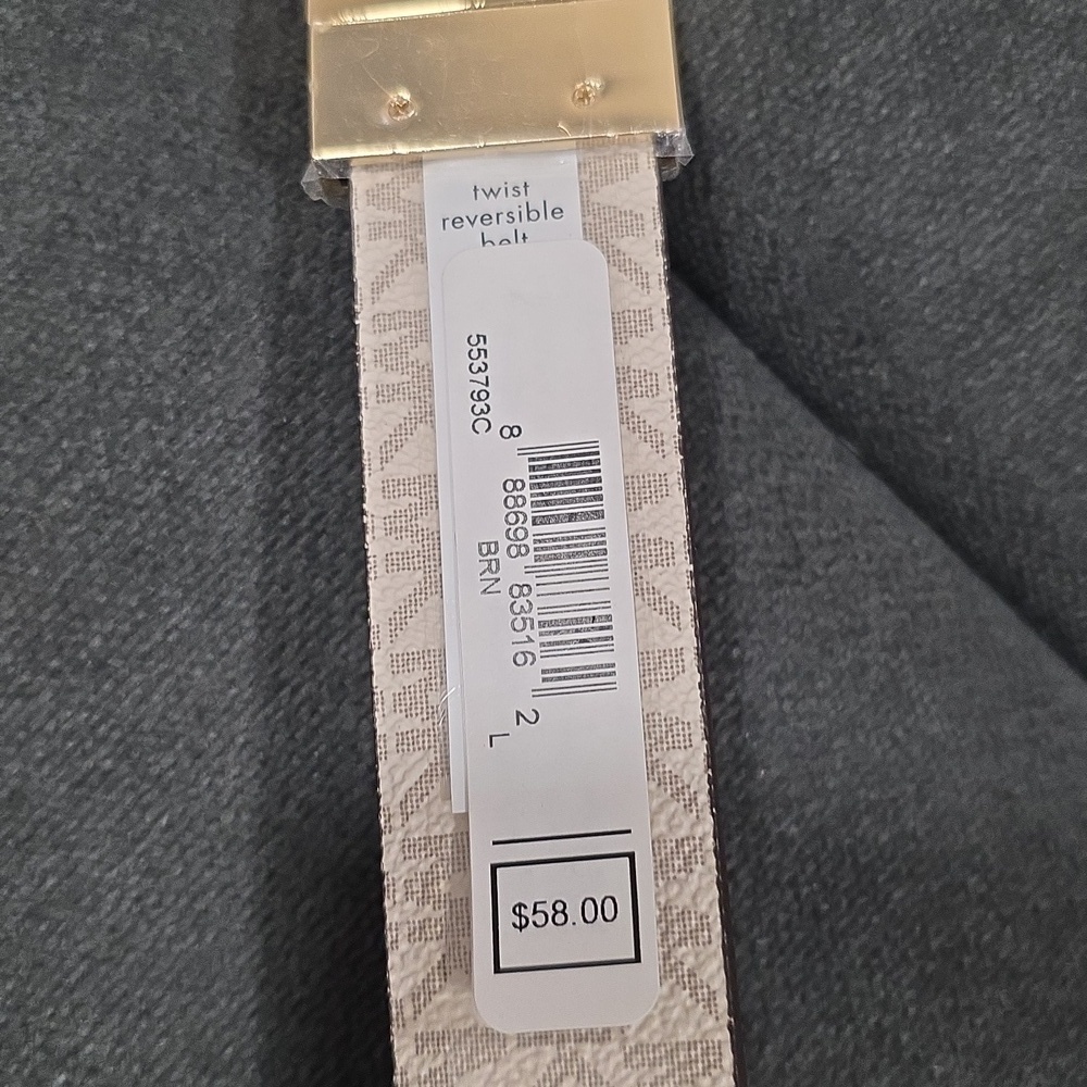 MICHAEL Michael Kors Reversible Belt with Gold Buckle. NWT! Size L - Picture 5 of 5